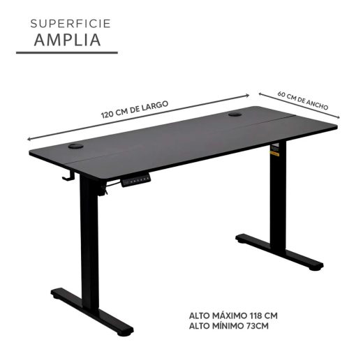 Copia - Escritorio Eléctrico Gamer Ergonómico Con Altura Ajustable - NEGRO