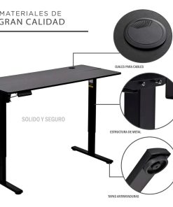 Copia - Escritorio Eléctrico Gamer Ergonómico Con Altura Ajustable - NEGRO