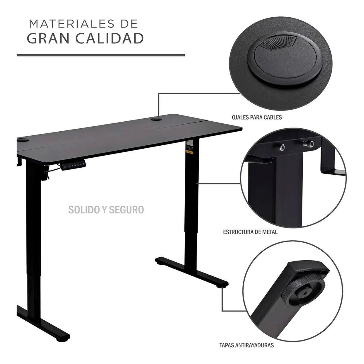 Copia - Escritorio Eléctrico Gamer Ergonómico Con Altura Ajustable - NEGRO Copia - Escritorio Eléctrico Gamer Ergonómico Con Altura Ajustable - NEGRO