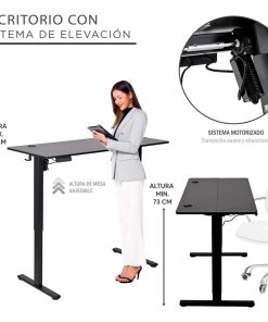 Copia - Escritorio Eléctrico Gamer Ergonómico Con Altura Ajustable - NEGRO