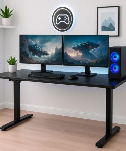 Escritorio Eléctrico Gamer Ergonómico Altura Ajustable NEGRO