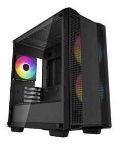 Gabinete Gamer Deepcool CC360 ARGB Negro 3 fans RGB de 120mm