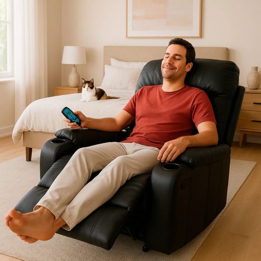 Sillón Masajeador Eléctrico Reclinable Con Control Remoto