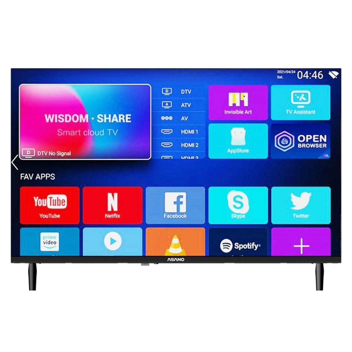 TV LED Asano 40'' Full HD sin bordes SMART 40D1 Frameless