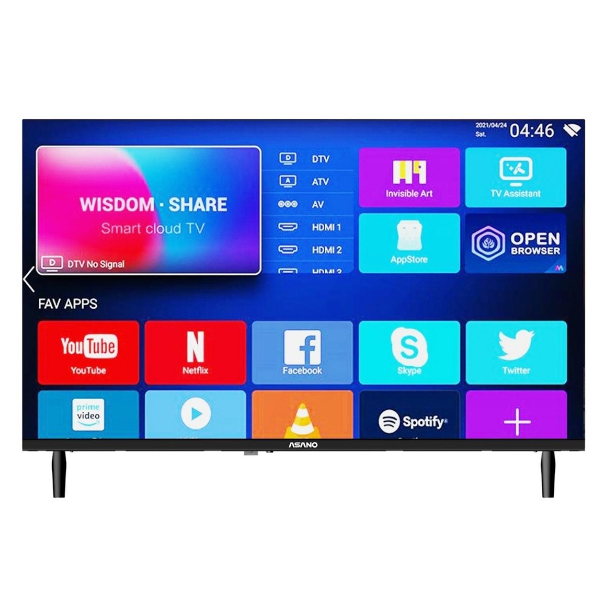 TV LED Asano 43'' Full HD sin bordes SMART 43D1 Frameless
