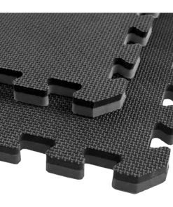10 x Piso Tatami Goma Eva Encastrable 1x1m 2cm Negro Gris