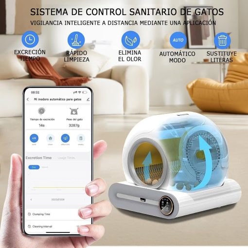 Arenero Inteligente Automático Para Gatos Aplicación Celular