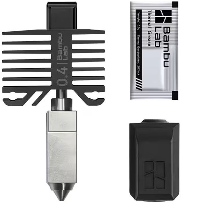 Hotend con Boquilla Acero Endurecido 0.4mm P1S X1C -Original