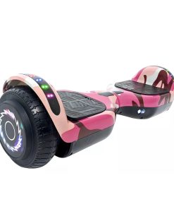 Patineta Eléctrica Hoverboard BT c/Rodilleras Rosa Camuflado