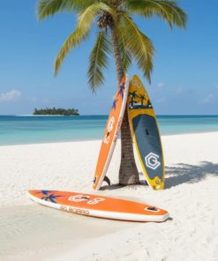 Copia - Tabla De Surf Stand Up Paddle Inflable Gq Sw 3.35mts + Acc Celeste