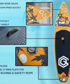 Copia - Tabla De Surf Stand Up Paddle Inflable Gq Sw 3.35mts + Acc Celeste