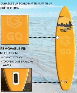 Copia - Tabla De Surf Stand Up Paddle Inflable Gq Sw 3.35mts + Acc Celeste