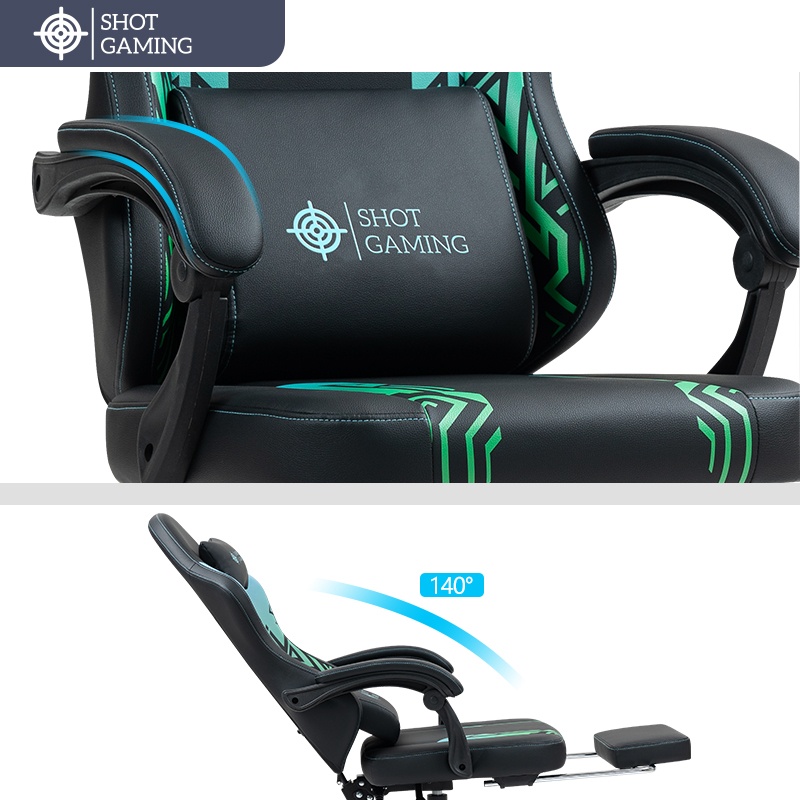 Silla Gamer Shot Gaming SHOT-D1140-GB | Soporte ergonómico Silla Gamer Shot Gaming SHOT-D1140-GB | Soporte ergonómico