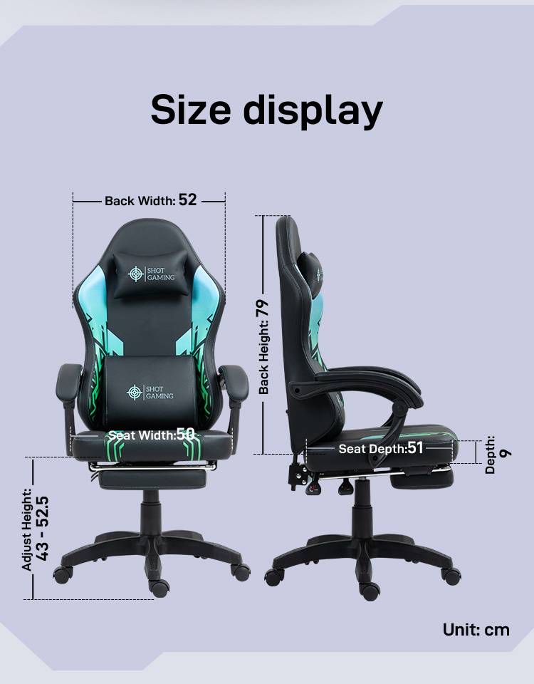Silla Gamer Shot Gaming SHOT-D1140-GB | Soporte ergonómico Silla Gamer Shot Gaming SHOT-D1140-GB | Soporte ergonómico