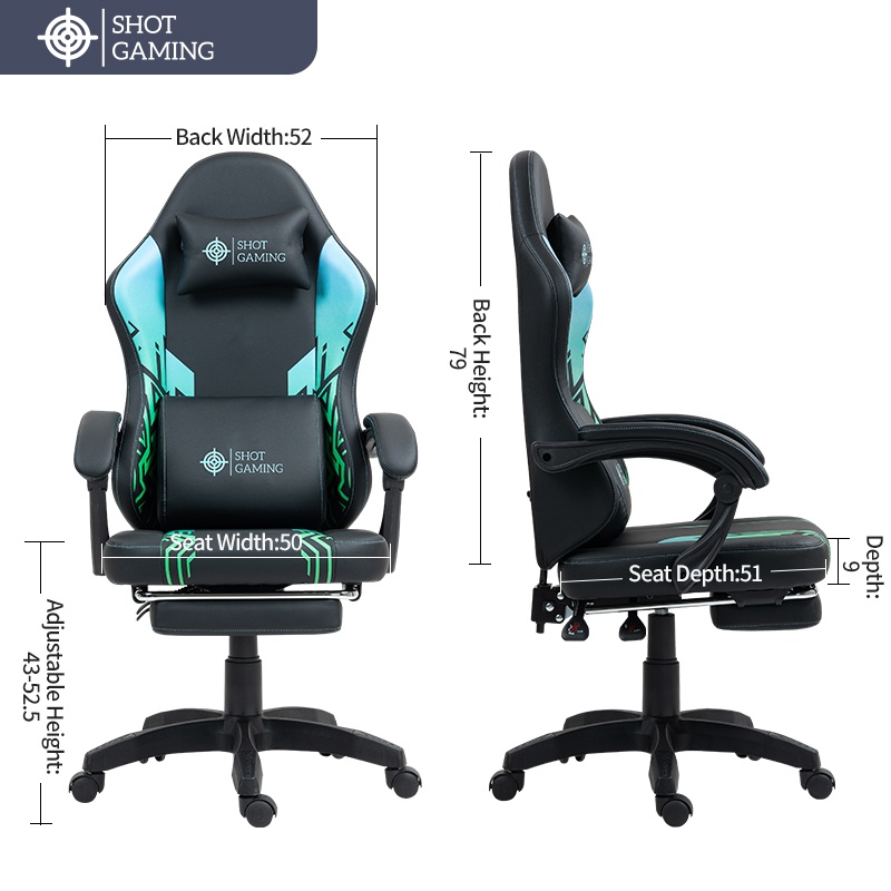 Silla Gamer Shot Gaming SHOT-D1140-GB | Soporte ergonómico Silla Gamer Shot Gaming SHOT-D1140-GB | Soporte ergonómico