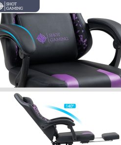 Silla Gamer Shot Gaming SHOT-D1141-PB | Soporte ergonómico