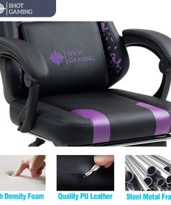 Silla Gamer Shot Gaming SHOT-D1141-PB | Soporte ergonómico
