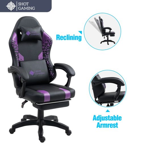 Silla Gamer Shot Gaming SHOT-D1141-PB | Soporte ergonómico