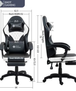 Silla Gamer Shot Gaming SHOT-D1145-WB | Soporte ergonómico