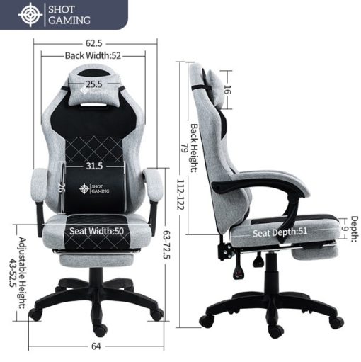 Silla Gamer Shot Gaming SHOT-D1146-GB | Soporte ergonómico