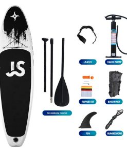 Tabla Stand Up Paddle Inflable Board 3.35m Negra+Remo+Mochil