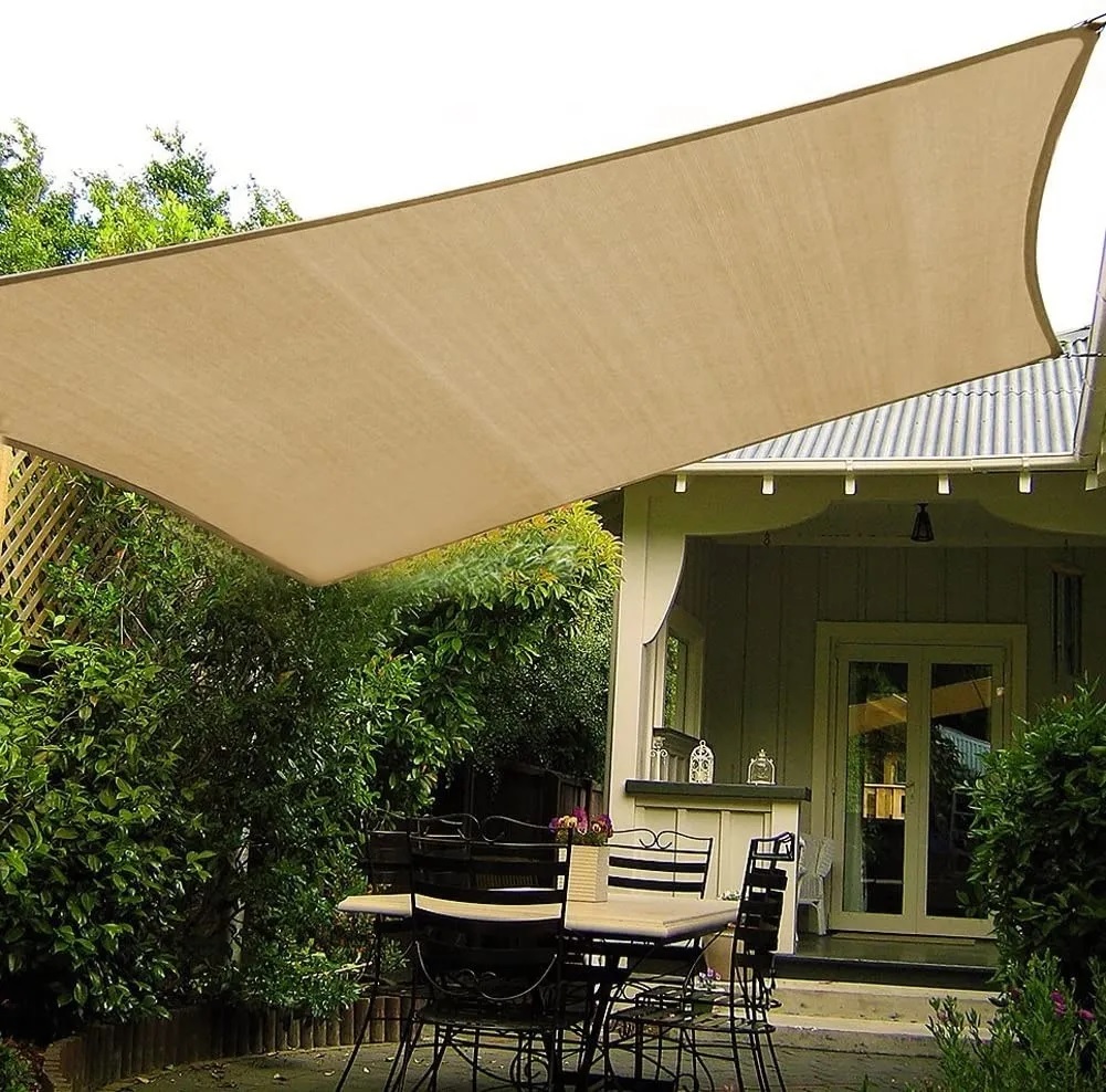 Toldo Vela p/ sombra viento c/ Uv - 4*1.9 rectangulo Beige Toldo Vela p/ sombra viento c/ Uv - 4*1.9 rectangulo Beige