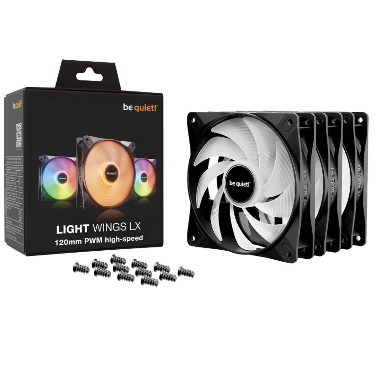 Copia - Fan Gamer be quiet! Light Wings LX 120mm PWM HS - Gran rendimiento e iluminación RGB