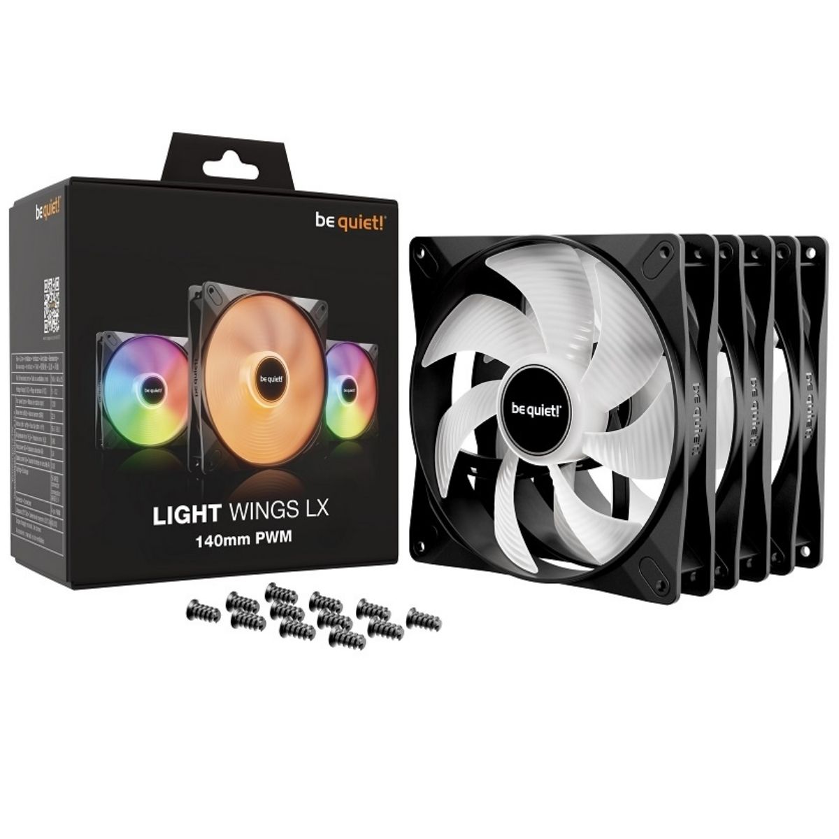 Copia - Fan Gamer be quiet! Light Wings LX 120mm PWM HS - Gran rendimiento e iluminación RGB
