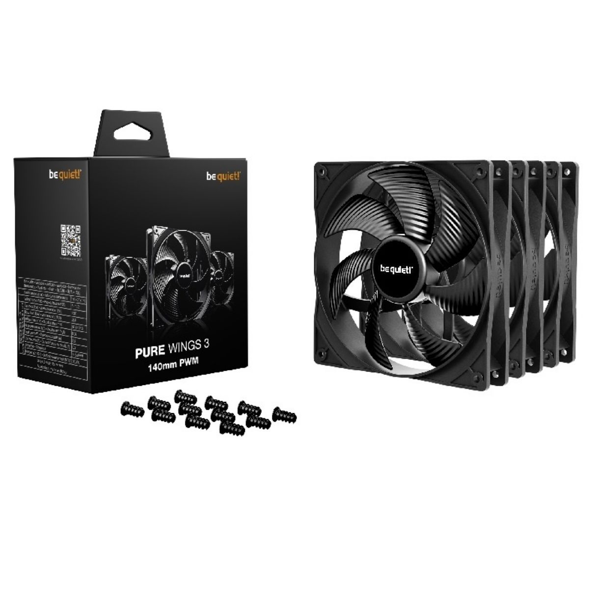 Copia - Fan Gamer be quiet! Pure Wings 3 120mm PWM HS Negro - Eficaz, Progresivo, Silencioso