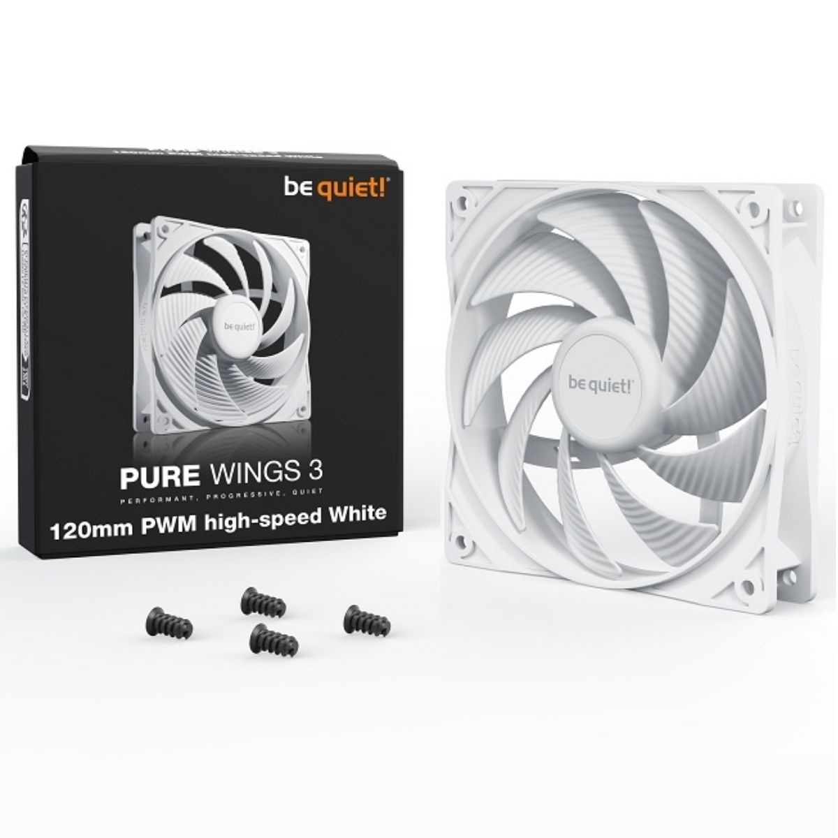 Copia - Fan Gamer be quiet! Pure Wings 3 120mm PWM HS Negro - Eficaz, Progresivo, Silencioso