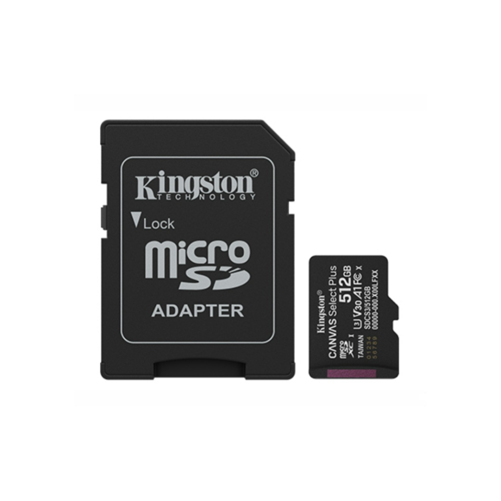 Memoria MicroSD Kingston Select Plus 512GB hasta 150 MB/s2 Memoria MicroSD Kingston Select Plus 512GB hasta 150 MB/s2