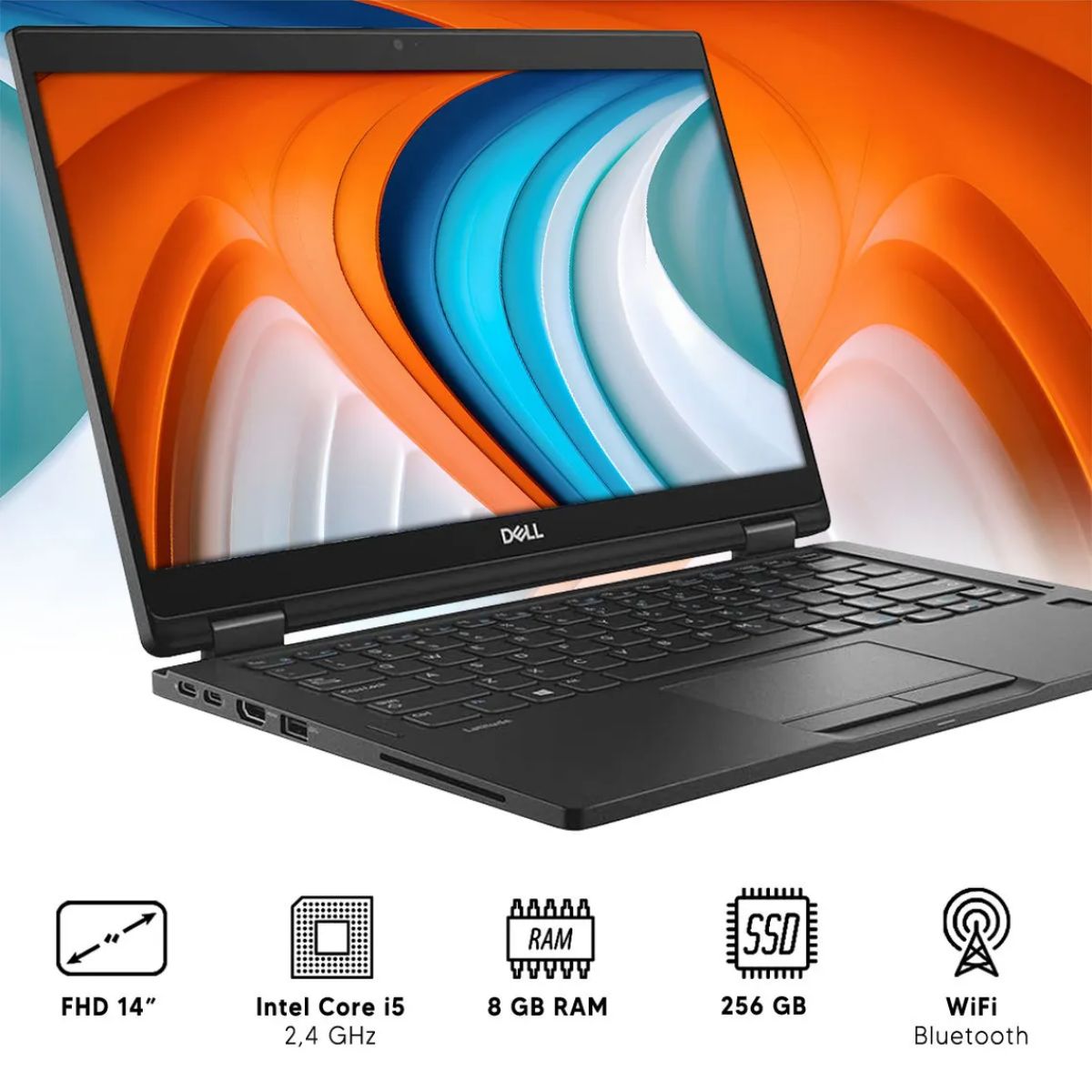 Notebook Dell Latitude 7480 i5-7200U 8GB 256GB 14 Win 11 Pro