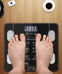 Bascula Digital Con App Para Monitoreo De Peso Color Negro