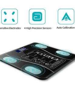 Bascula Digital Con App Para Monitoreo De Peso Color Negro