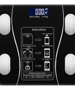 Bascula Digital Con App Para Monitoreo De Peso Color Negro