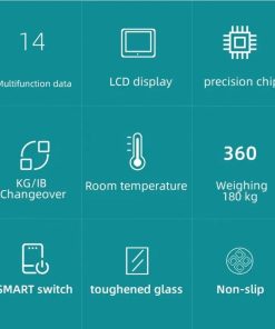 Bascula Digital Con App Para Monitoreo De Peso Color Negro