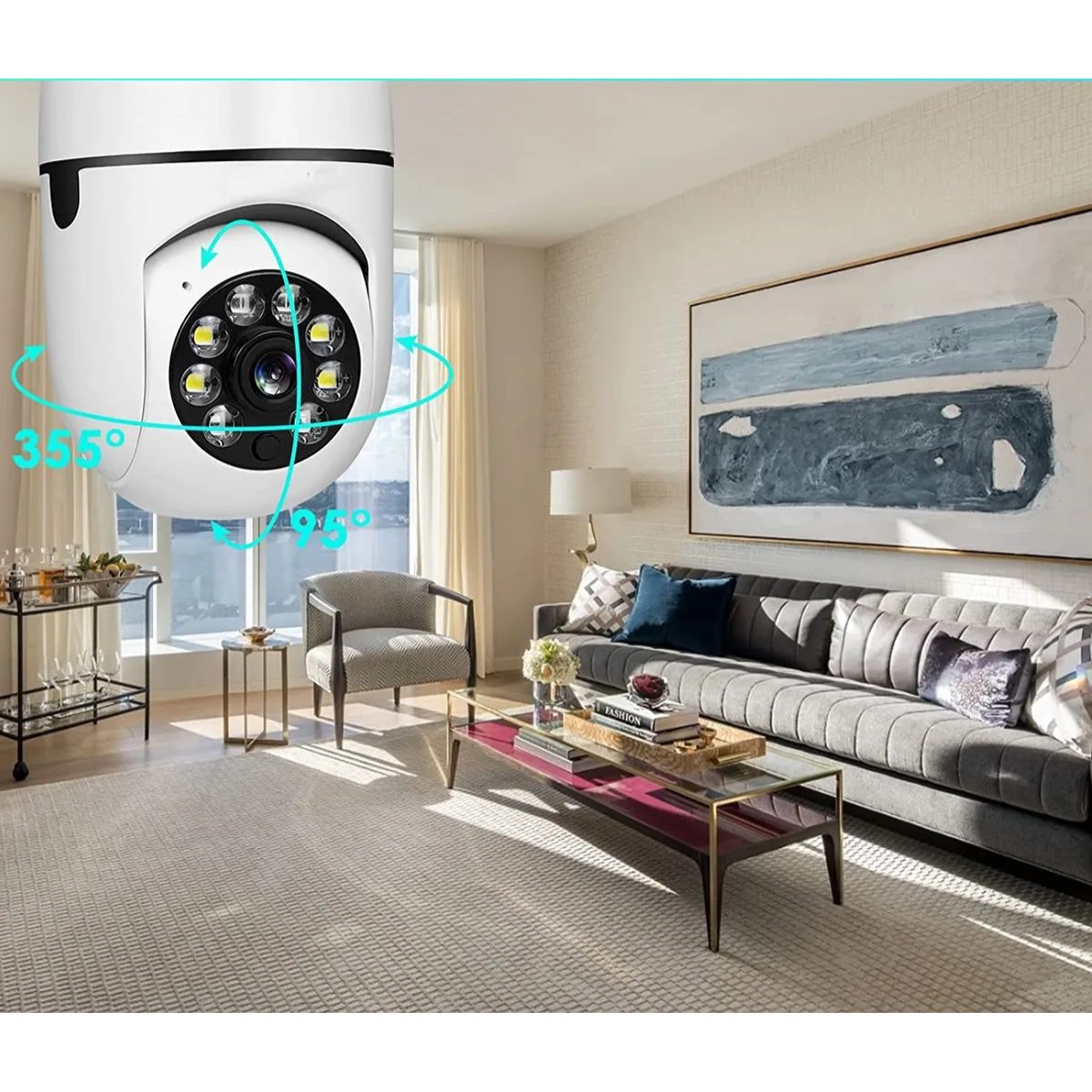 Camara Seguridad Lampara Espia Wifi 5g Panorámica 1080 Audio Camara Seguridad Lampara Espia Wifi 5g Panorámica 1080 Audio