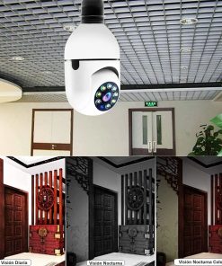 Camara Seguridad Lampara Espia Wifi 5g Panorámica 1080 Audio