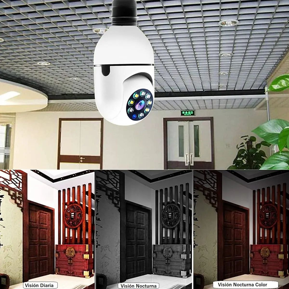 Camara Seguridad Lampara Espia Wifi 5g Panorámica 1080 Audio Camara Seguridad Lampara Espia Wifi 5g Panorámica 1080 Audio