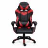 Copia - Silla Gamer Ergonómica Cuero Sintético Masaje Lumbar negro y blanca