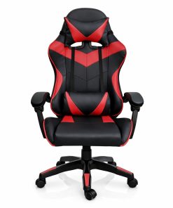 Copia - Silla Gamer Ergonómica Cuero Sintético Masaje Lumbar negro y blanca
