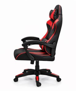 Copia - Silla Gamer Ergonómica Cuero Sintético Masaje Lumbar negro y blanca