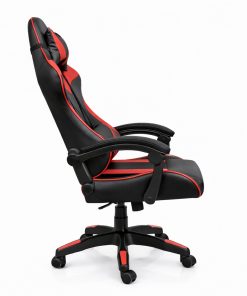 Copia - Silla Gamer Ergonómica Cuero Sintético Masaje Lumbar negro y blanca