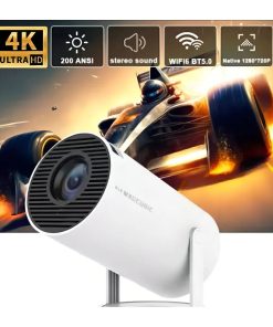 Mini Proyector Portátil Wifi Bt Control Remoto Color Blanco