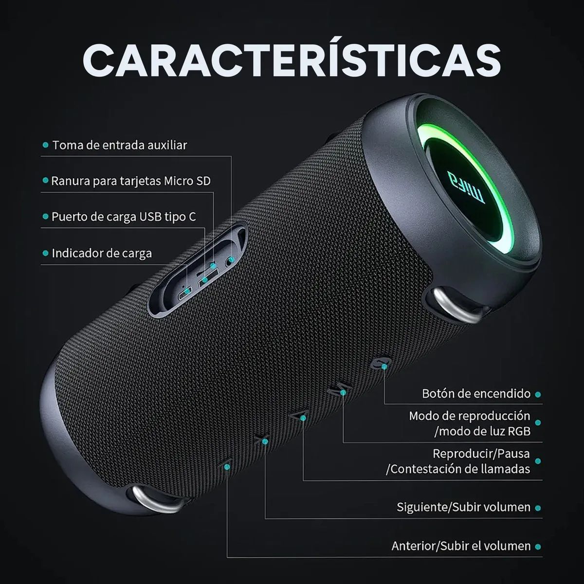 Parlante Mifa A90 Bluetooth Inalámbrico Portatil Ipx8 60w Parlante Mifa A90 Bluetooth Inalámbrico Portatil Ipx8 60w