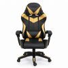 Copia - Silla Gamer Ergonómica Cuero Sintético Masaje Lumbar Negra