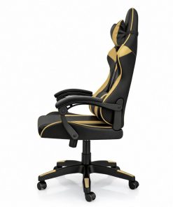 Copia - Silla Gamer Ergonómica Cuero Sintético Masaje Lumbar Negra