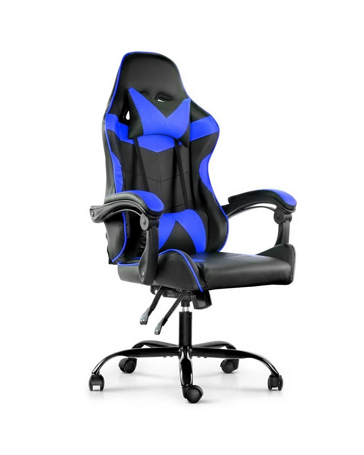 Silla Gamer Lumax Modelo Rom Super Oferta negro/azul-Gaming