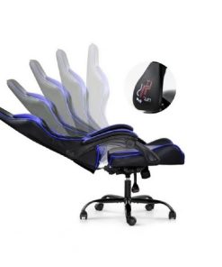 Silla Gamer Lumax Modelo Rom Super Oferta negro/azul-Gaming
