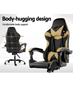 Silla Gamer Lumax Modelo Rom Super Oferta negro/dorado